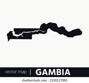 High Detailed Vector Map - Gambia