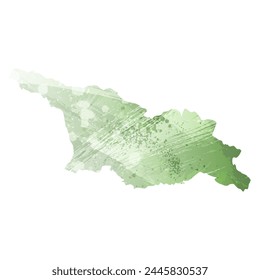 High detailed vector map. Georgia.