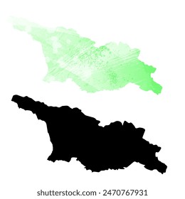 High detailed vector map. Georgia.