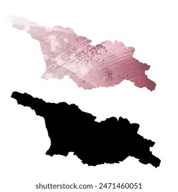 Mapa de Vector detallado. Georgia.