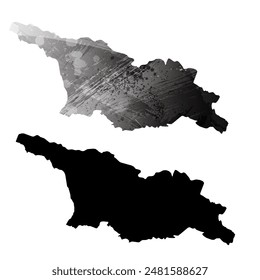 Mapa de Vector detallado. Georgia.