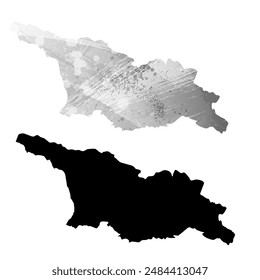 Mapa de Vector detallado. Georgia.