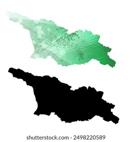 High detailed vector map. Georgia.