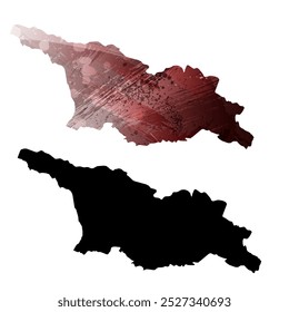 Mapa vetorial altamente detalhado. Geórgia.