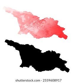 High detailed vector map. Georgia.