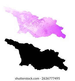 High detailed vector map. Georgia.