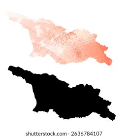 High detailed vector map. Georgia.