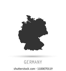 High detailed vector map - Germany. Vector stock illustration. 