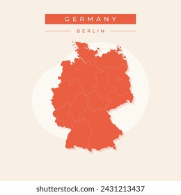 High detailed vector map - Germany