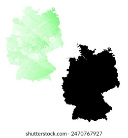 Mapa de Vector detallado. Alemania.