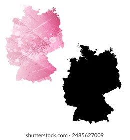 Mapa de Vector detallado. Alemania.