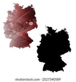 Detaillierte Vektorkarte mit hoher Auflösung. Deutschland.