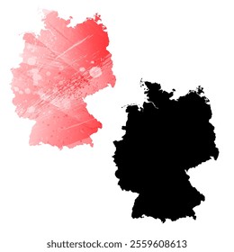 High detailed vector map. Germany.