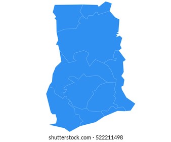 High detailed vector map - Ghana