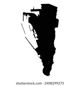 High detailed vector map. Gibraltar. New 2024.