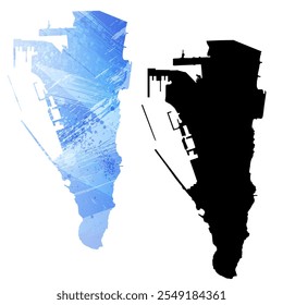 High detailed vector map. Gibraltar.