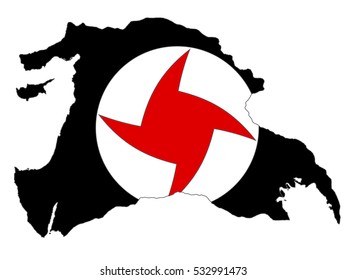 High detailed vector map - Greater Syria isolated on white background.