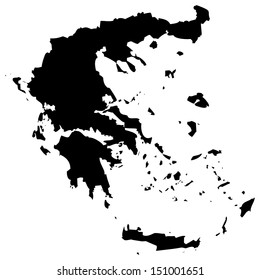 High detailed vector map - Greece 