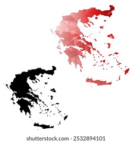 High detailed vector map. Greece.