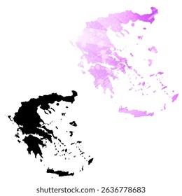 High detailed vector map. Greece.