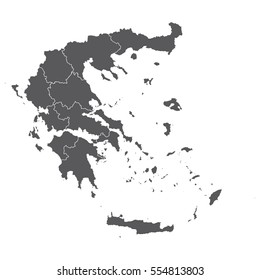 High detailed vector map - Greece