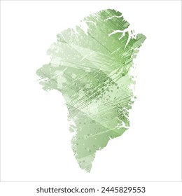 Mapa de Vector detallado. Groenlandia.