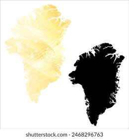 High detailed vector map. Greenland.