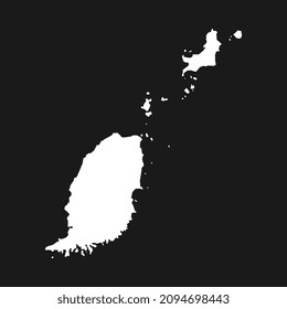 High detailed vector map Grenada 