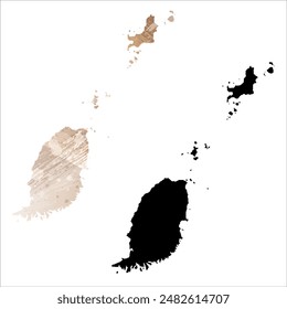 Mapa de Vector detallado. Granada.