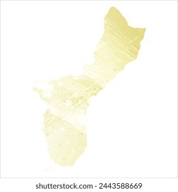 Mapa vectorial detallado. Guam.