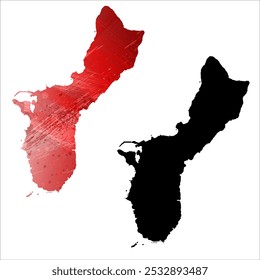 Mapa vetorial altamente detalhado. Guam!