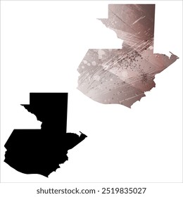 High detailed vector map. Guatemala.