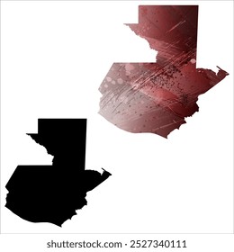Mapa vetorial altamente detalhado. Guatemala.