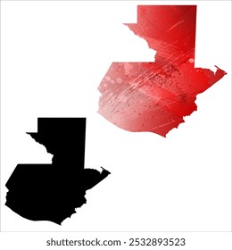 High detailed vector map. Guatemala.