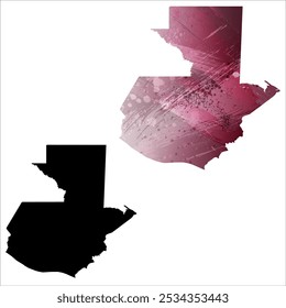 High detailed vector map. Guatemala.