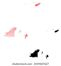 High detailed vector map. Guernsey.