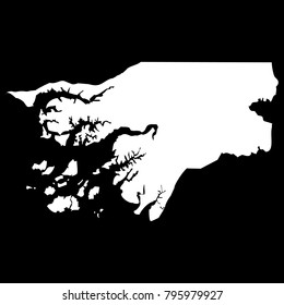 High detailed vector map - Guinea Bissau