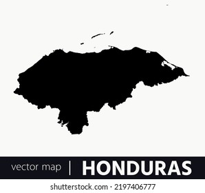 Mapa de vectores detallado alto - Honduras	