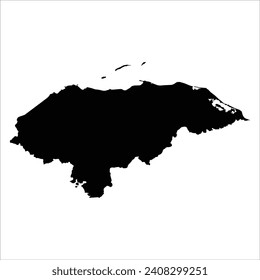 High detailed vector map. Honduras. New 2024.