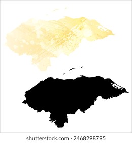 Mapa de Vector detallado. Honduras.