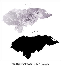 Mapa de Vector detallado. Honduras.