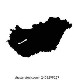 High detailed vector map. Hungary. New 2024.