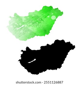 Mapa vetorial altamente detalhado. Hungria.