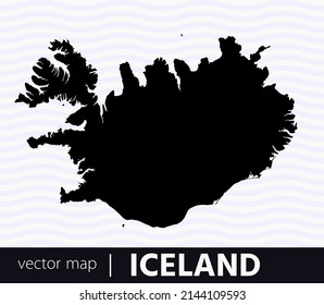 High Detailed Vector Map - Iceland	