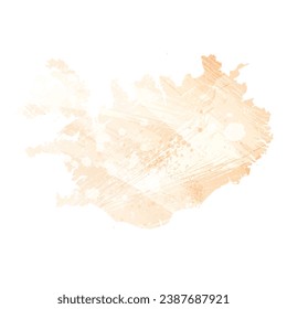 Mapa vectorial detallado alto. Islandia. Estilo acuarela. Color delicado del precio.