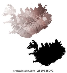 Mapa vetorial altamente detalhado. Islândia.