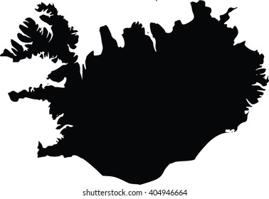 High detailed vector map - Iceland