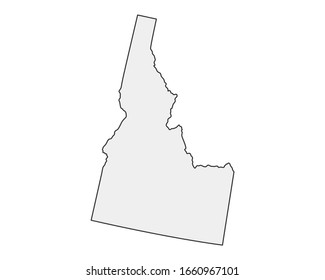 High detailed vector map. Idaho USA state.