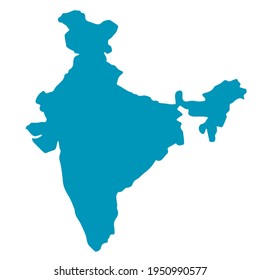 High detailed vector map - India