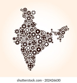 High detailed vector map - India